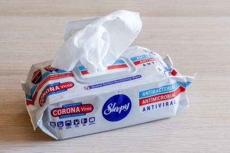 Sleepy Disinfectant Wipes Packのeditorial素材