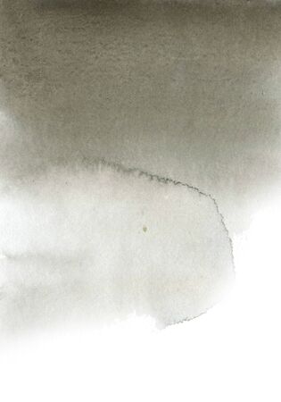 Abstract watercolor background. Gray watercolor stain, hand-drawn. Card with watercolor blots.の写真素材