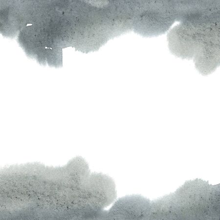 Abstract watercolor background. Gray watercolor stain, hand-drawn. Card with watercolor blots.の写真素材