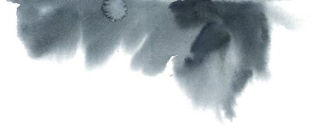 Abstract watercolor background. Gray watercolor stain, hand-drawn. Card with watercolor blots.の写真素材