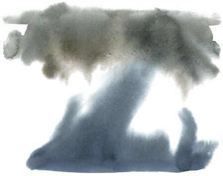 Abstract watercolor background. Gray watercolor stain, hand-drawn. Card with watercolor blots.の写真素材