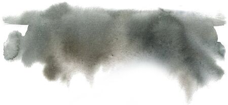 Abstract watercolor background. Gray watercolor stain, hand-drawn. Card with watercolor blots.の写真素材
