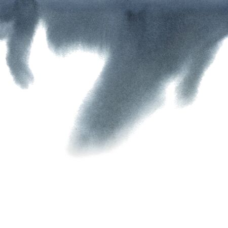 Abstract watercolor background. Gray watercolor stain, hand-drawn. Card with watercolor blots.の写真素材