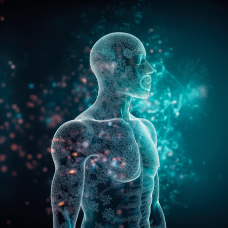 concept of viruses entering and infecting the inside of the human body healthの素材