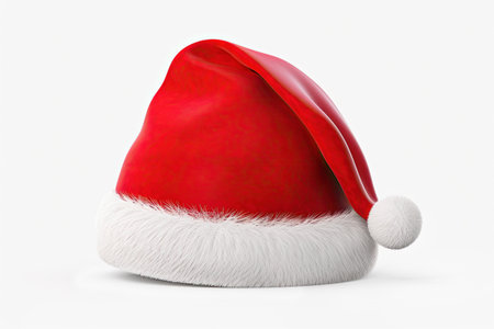 Santa Claus red hat isolated on white background.の素材