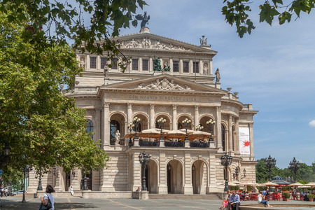 Alte Oper Frankfurt on a summer day のeditorial素材
