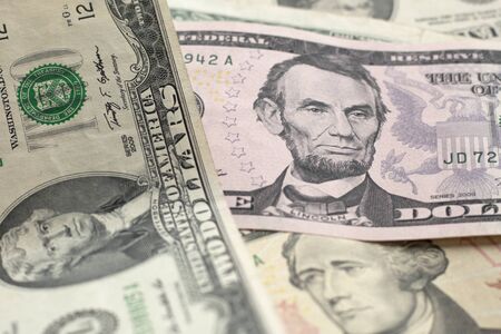 Dollars currency background. Tax planning concept for business, finance, banking, budgeting, economic topics. Selective focusの写真素材