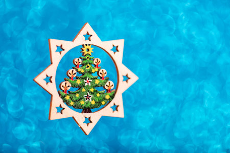 wooden christmas decoration (star)