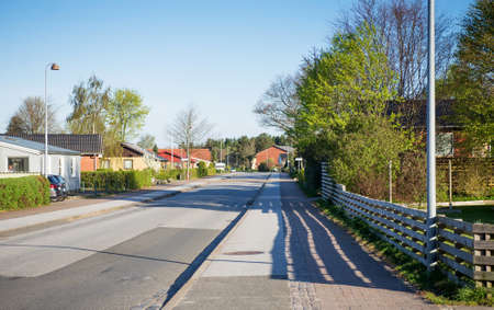 Billund, Denmark - 25 April 2014: Small cozy city Billund. Houses around legoland in Billundのeditorial素材