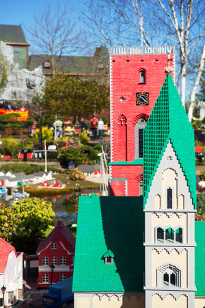 Billund, Denmark - 25 April 2014: Legoland Billund Resort. Famous amusement park and hotelのeditorial素材
