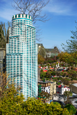 Billund, Denmark - 25 April 2014: Legoland Billund Resort. Famous amusement park and hotel