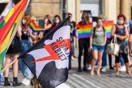 Wroclaw, Poland, 19.06.2020 - polish LGBT peaceful march for equalityのeditorial素材