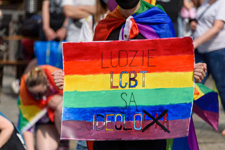 Wroclaw, Poland, 19.06.2020 - polish LGBT peaceful march for equalityのeditorial素材