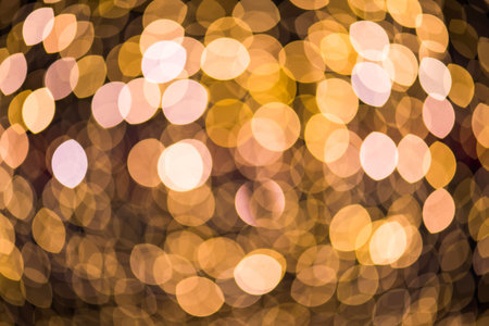 city lights blurred abstract circular bokeh on background