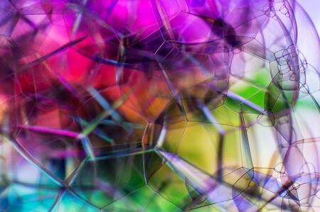 Beautiful colorful soft Abstract background of Soap bubblesの写真素材