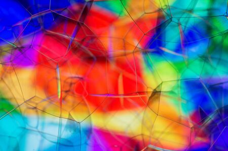 Beautiful colorful soft Abstract background of Soap bubblesの写真素材