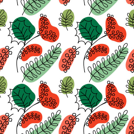 Digital pattern with abstract thistle flowers.の写真素材