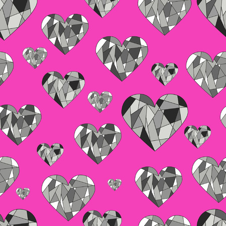 Broken Hearts, Seamless drama patternのイラスト素材