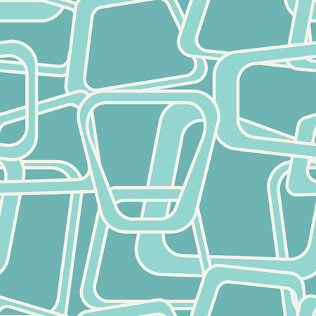 60s inspired, Seamless background with big geometric shapes in retro styleのイラスト素材