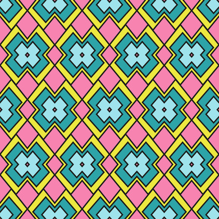 It's all about the colors, Seamless colorful background with geometric shapesのイラスト素材