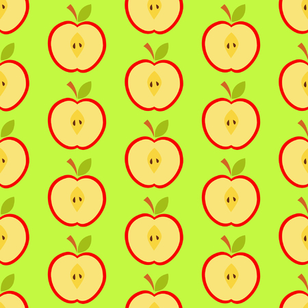 Apple's garden, Seamless pattern with abstract fruitsのイラスト素材