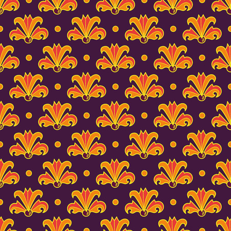 Art Nouveau flowers, Seamless floral patterned vintage styleのイラスト素材