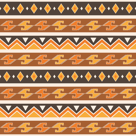 Abstract pattern, Seamless vector illustration with African motifsのイラスト素材