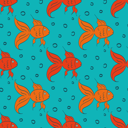 Cartoon gold fish.のイラスト素材