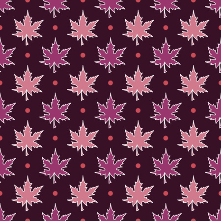 Maple Leaves, Autumn pattern, seamless vector illustrationのイラスト素材