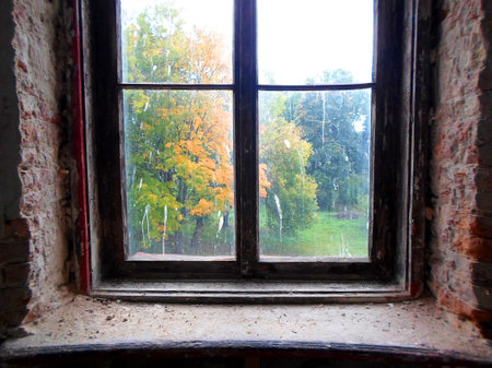 Interior of the abandoned palace in Belarus (Zheludok, Grodno region), built in the early twentieth century, example of Art Nouveau styleのeditorial素材