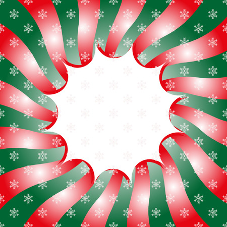 Pop Art template with snowflakes, Retro sunburst ray in vintage style, Christmas frameのイラスト素材