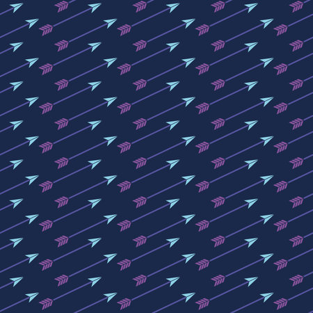 Fancy pattern with arrows, seamless vector illustrationのイラスト素材