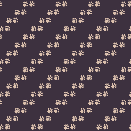 Cats Paw Print. Seamless animal pattern of paw footprintのイラスト素材