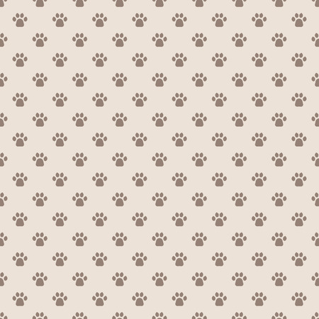 Cats Paw Print. Seamless animal pattern of paw footprintのイラスト素材
