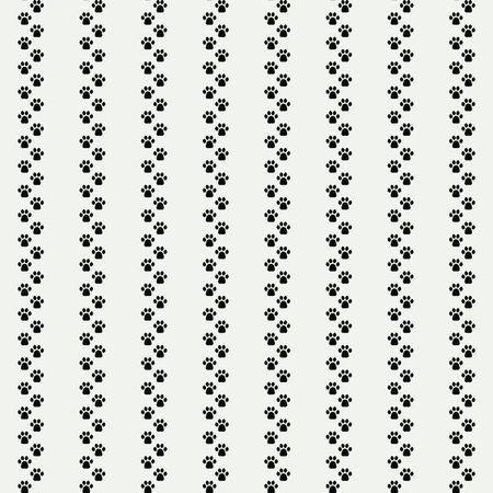 Cats Paw Print. Seamless animal pattern of paw footprint