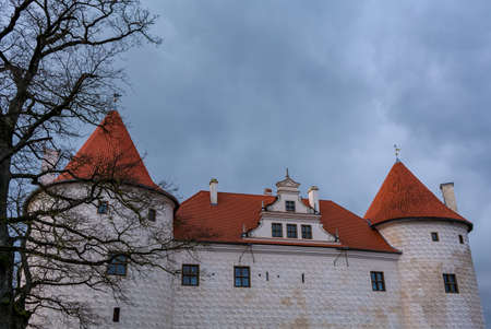 The newest part of Bauska Castle, the residence for the duke of Courland, was built in the late 16th century and its walls were finished with quadros in sgraffito technique.のeditorial素材