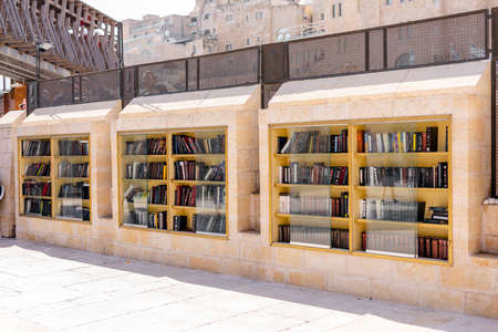 Western Wall and Dome of the Rock in the old city. Jerusalem, Israel, November 2019.のeditorial素材