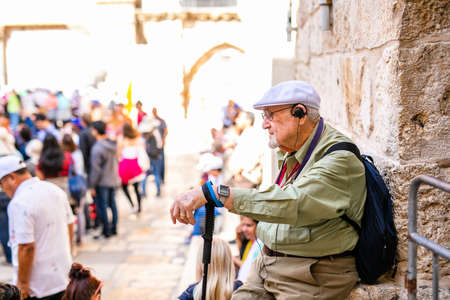 Western Wall and Dome of the Rock in the old city. Jerusalem, Israel, November 2019.のeditorial素材