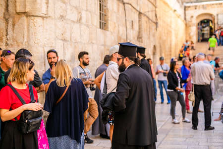 Western Wall and Dome of the Rock in the old city. Jerusalem, Israel, November 2019.のeditorial素材