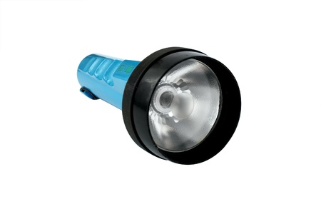 old blue flashlight の写真素材