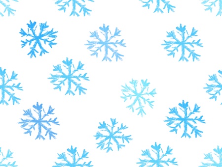 Seamless pattern with snowflakes over white backgroundの写真素材