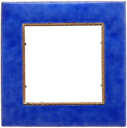 old yellow textured photo frame with gold line pattern insideの写真素材
