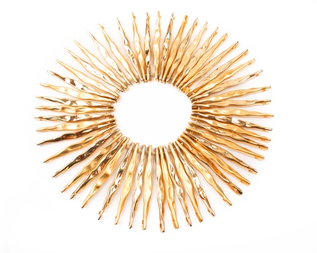 circle from metal details look like little sunの写真素材