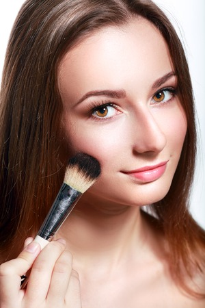 Makeup. Cosmetic. Base for Perfect Make-up.Applying Make-upの写真素材