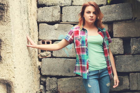 portrait of middle age woman, toned imageの写真素材