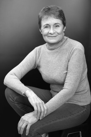 portrait of beautiful woman in her 70+ age mature grandmother happyの写真素材
