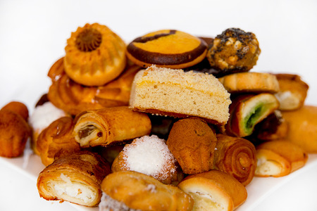 different confectionery on a white background isolateの写真素材