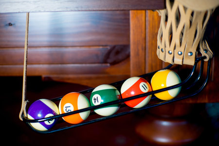 Billiard balls in the pocket