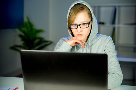 A girl programmer