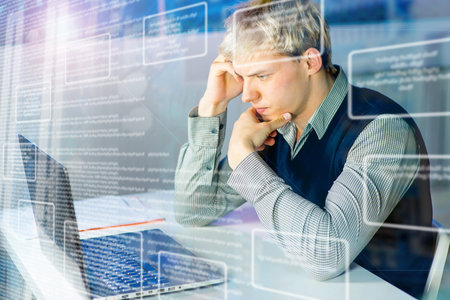 Young businessman under stress